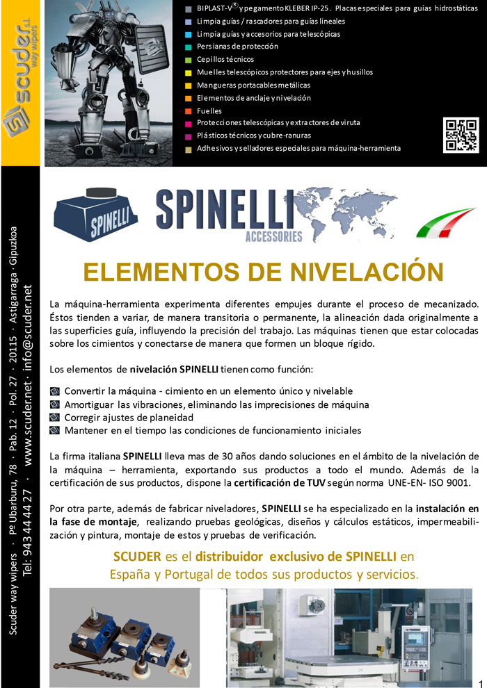 Catálogo niveladores SPINELLI 2024